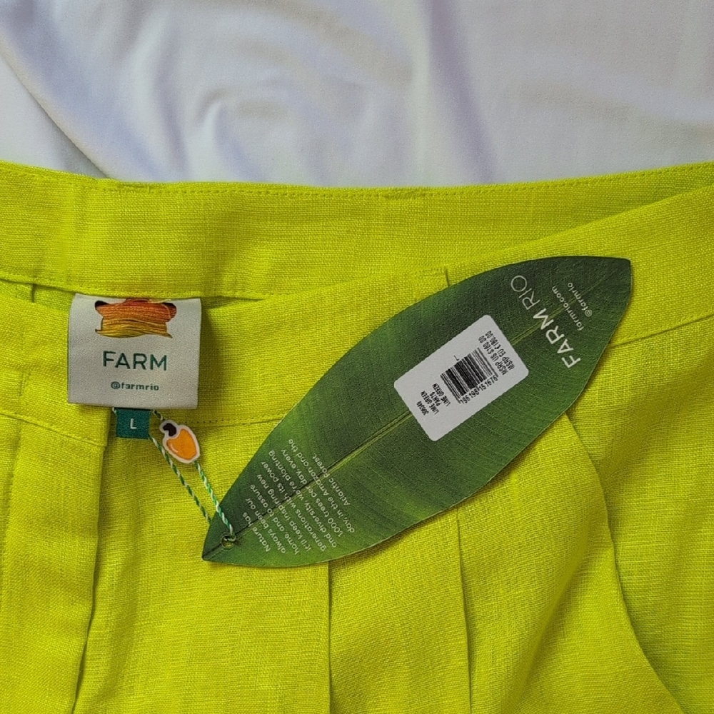 NWT FARM Rio Lime Green Trousers - Picture 2 of 8